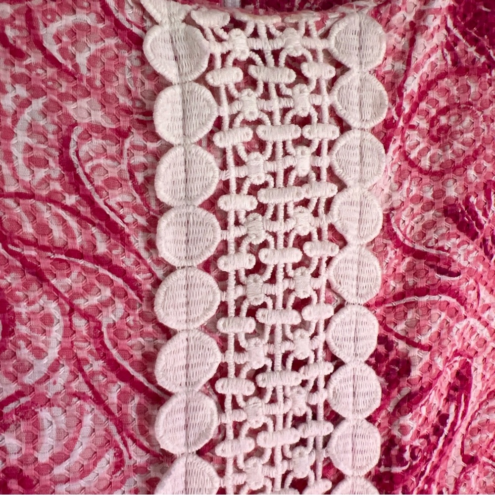 Talbots Pink and Cream Textured Dress - Shell Pattern - Picture 4 of 6